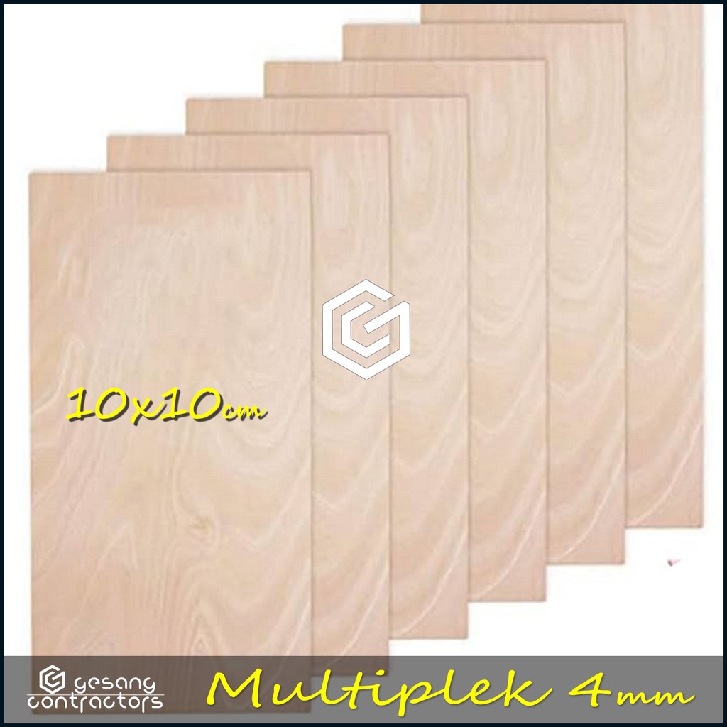 Jual Multiplek Triplek 4mm Ukuran 10x10 cm ( 4 mm | 10x10cm | 10 x 10 ...