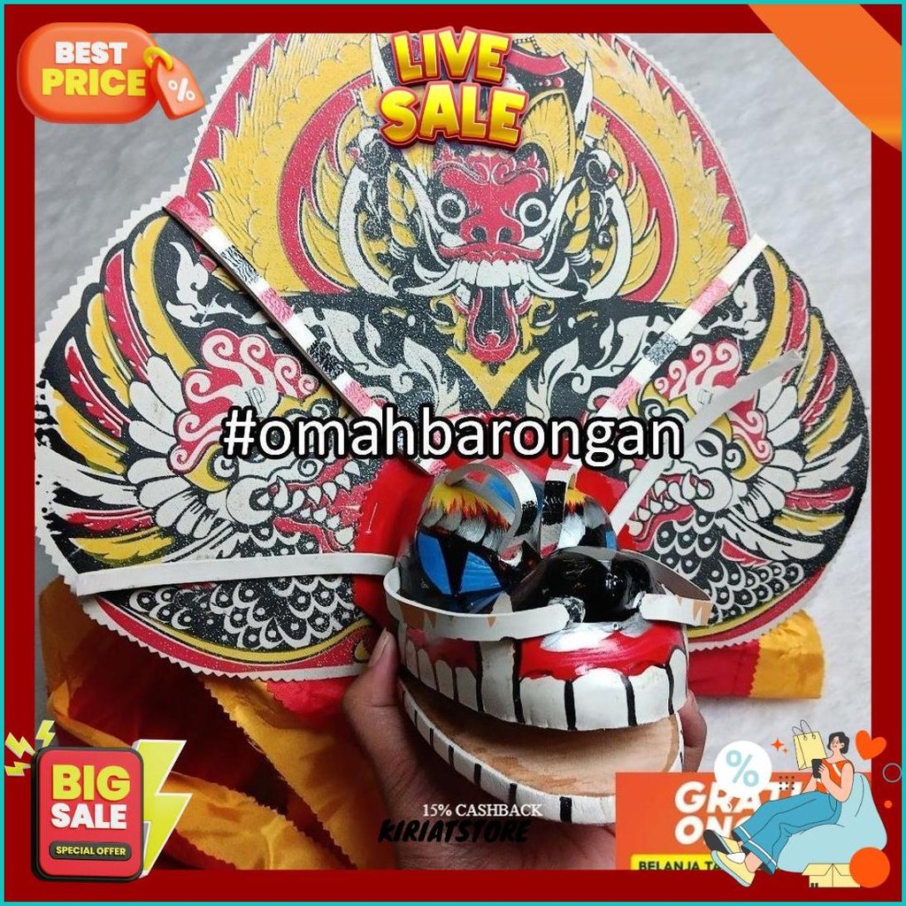 Jual Barongan Anak Kecil Spons Ukuran Tanggung Motif Bali Warna Merah ...