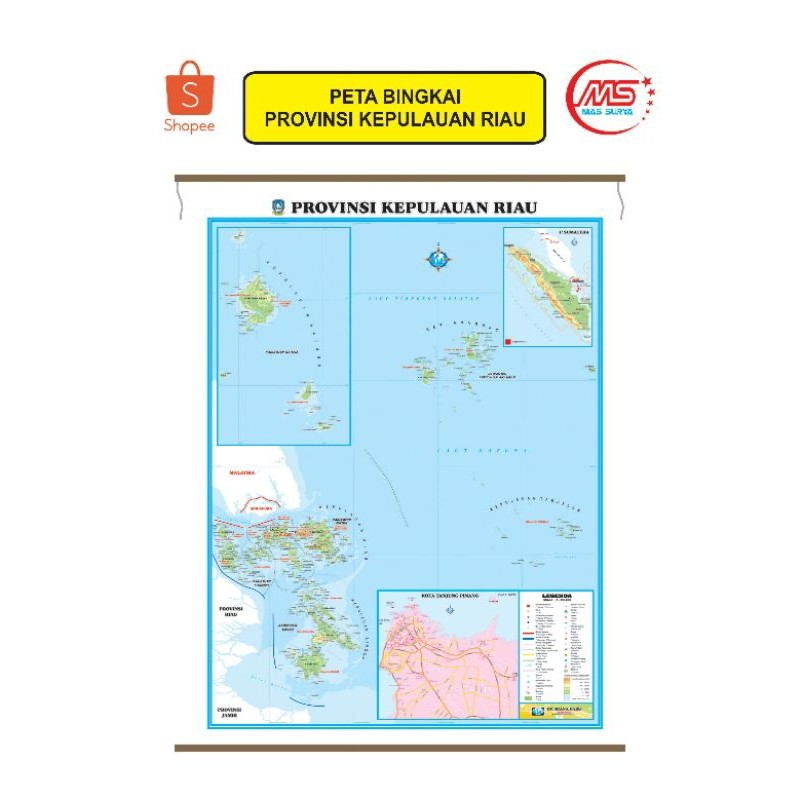 Jual Peta Bingkai Provinsi Kepulauan Riau Ukuran Kecil | Shopee Indonesia
