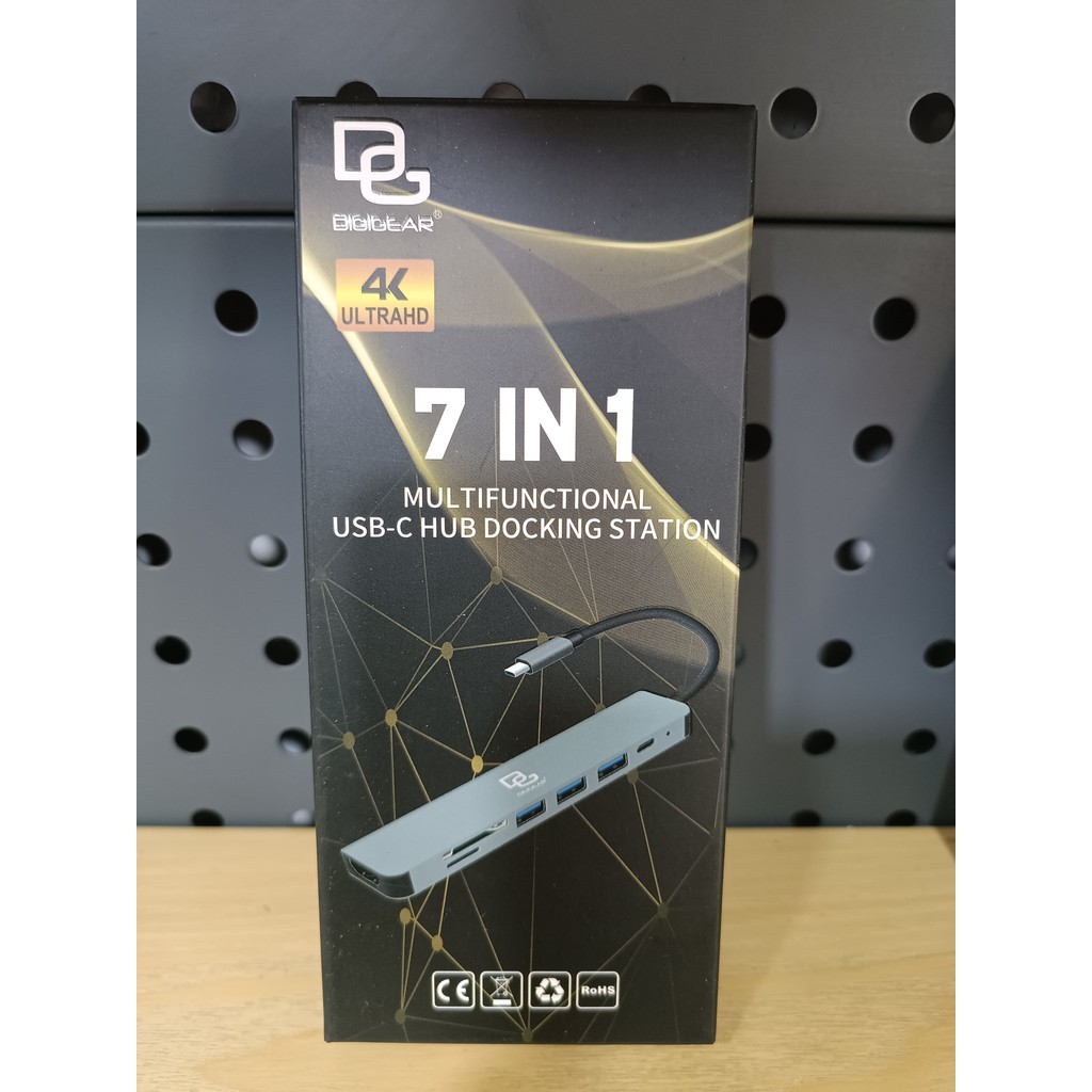 Jual Digigear 7 in 1 Type C To USB,HDMI,Card Reader,Type C PD | Shopee ...