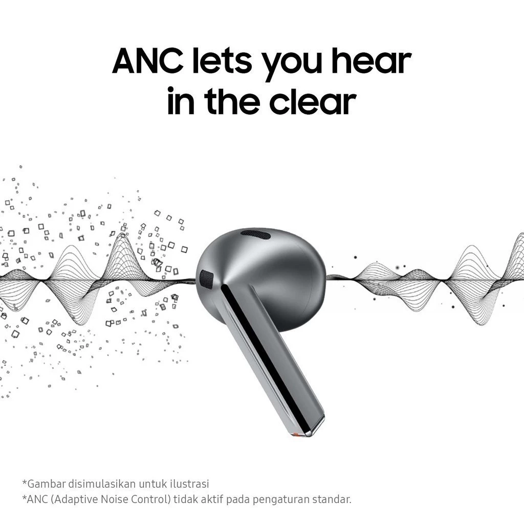 Samsung Galaxy Buds3 - Silver, Bluetooth Earbuds, Adaptive Noise Control, Hi-Fi Sound, 360 Audio