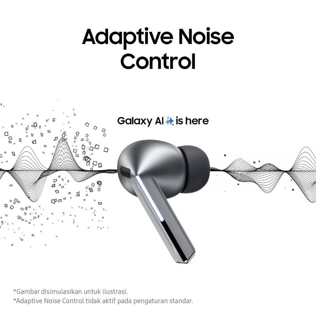 Samsung Galaxy Buds3 Pro - White, Bluetooth Earbuds, Adaptive Noise Control, Hi-Fi Sound, Dual AMP