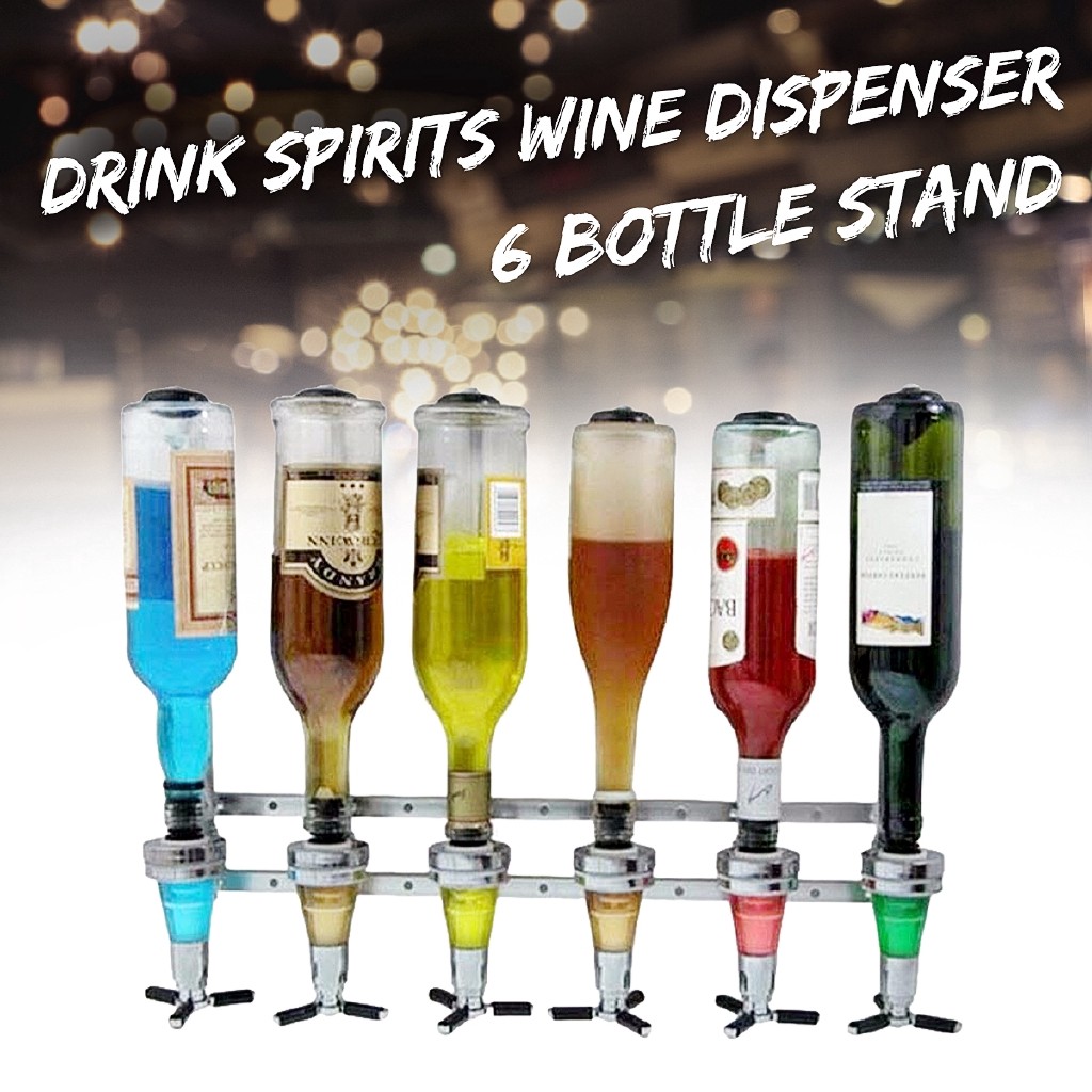 Jual 6 Botol Bar Pemegang Anggur Tembakan Dinding Dinding Dinding ...
