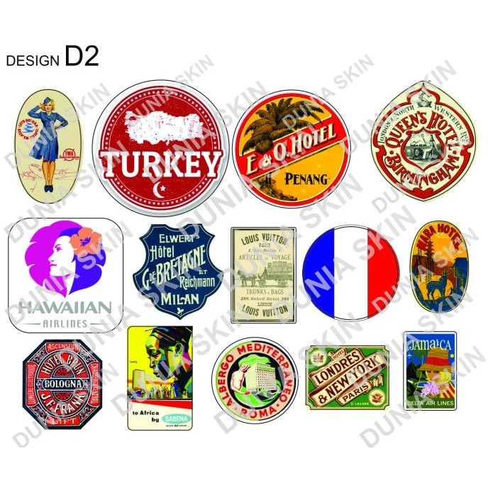 Jual Travel Labe Koper Rimowa Design D2 Sticker Negara / country Logo ...