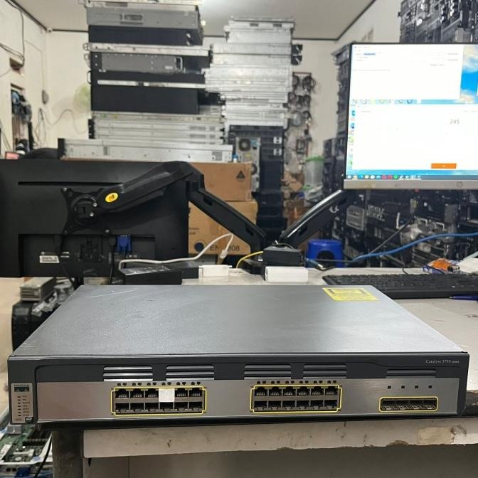 Jual 11.11 Cisco Catalyst WS-C3750G-24TS-S Switch 3750 Series 24Port ...