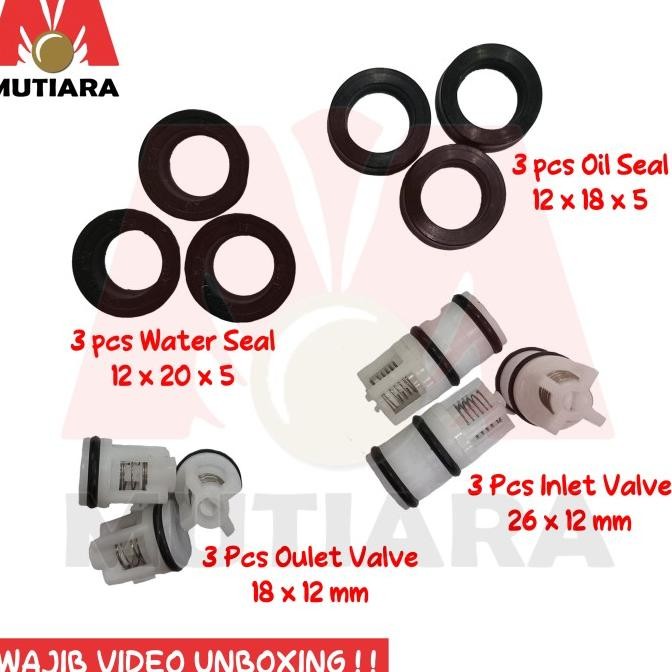 Jual PAKET KOMPLIT 12 PCS OIL SEAL WATER SEAL INLET VALVE OUTLET VALVE ...