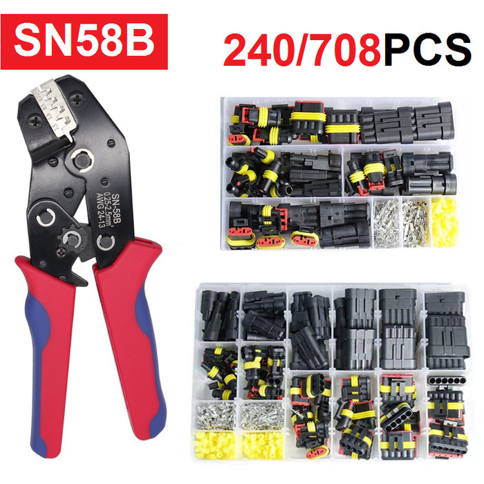 Jual Pin - Socket Kabel Motor Mobil Waterproof Konektor Tang Crimping ...