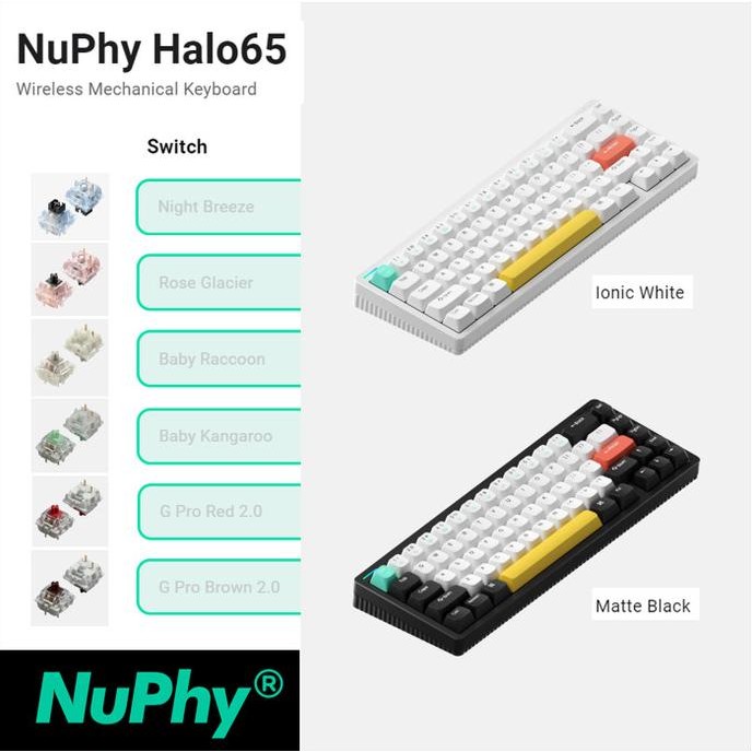 Jual Ready | Nuphy Halo 65 Wireless Mechanical Keyboard | Shopee Indonesia