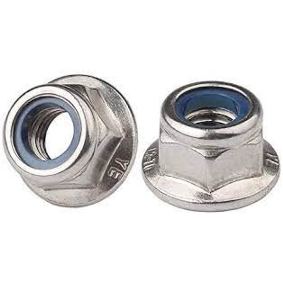 Jual Mur Nylon Insert Flange M10 / Nylon Insert Flange Nut M10 ...