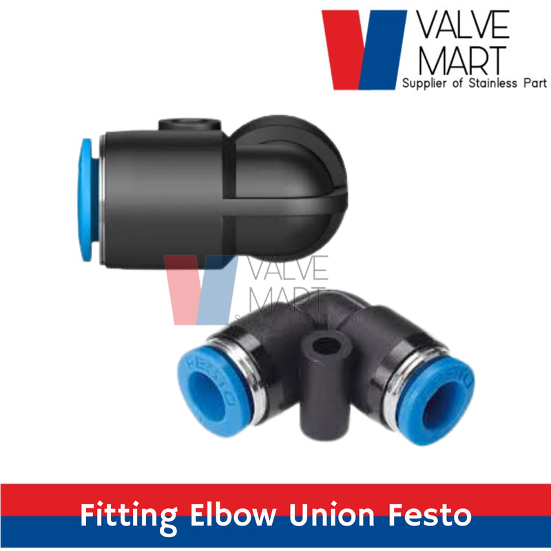 Jual QSL-4 Fitting Elbow Slip Lock Nipple Nepel Selang 4mm x 4mm FESTO ...