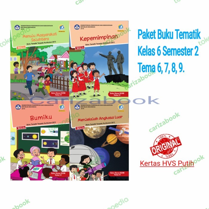 Jual Buku Tematik SD Paket Kelas 6 Tema 6789 | Shopee Indonesia