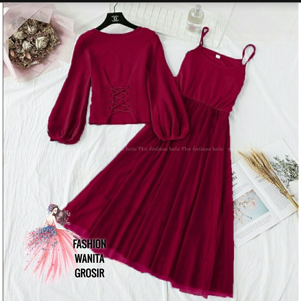 Jual Baju Natal Model Terbaru 2024 Dress Natalan Wanita Korean Style ...