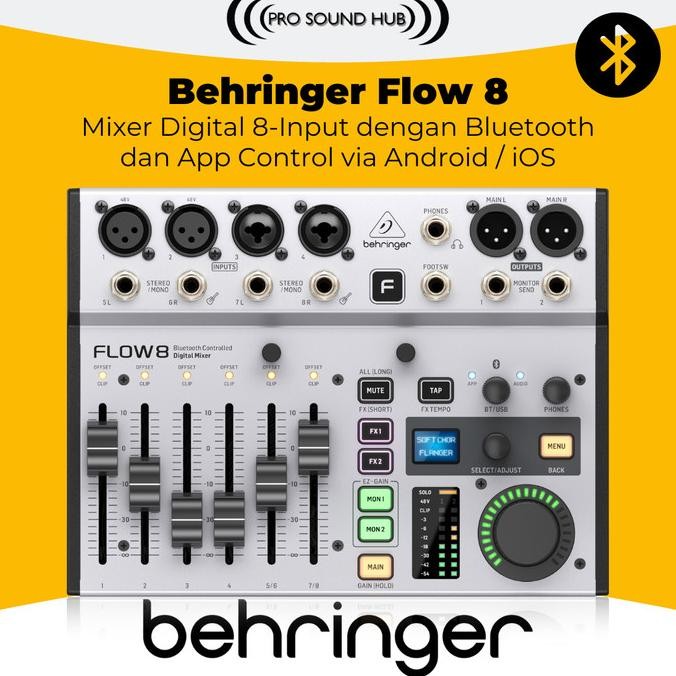 Jual BEHRINGER FLOW 8 FLOW8 MIXER DIGITAL USB AUDIO INTERFACE SOUNDCARD ...