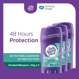 Lady Speed Stick Deodoran/Deodorant Anti-Perspirant Orchard Blossom 45g (3pcs)