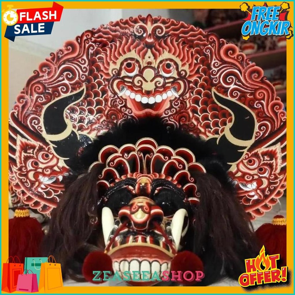Jual Promo Barongan Devil Sungut Full Kayu Asli Ukuran 14 Bonus Kemul ...