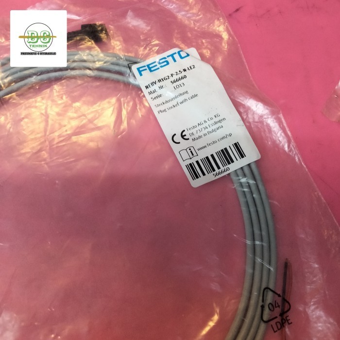 Jual Plug Socket With Cable Festo Nebv-H1G2-P-2.5-N-Le2 Mat-Nr : 566660 ...