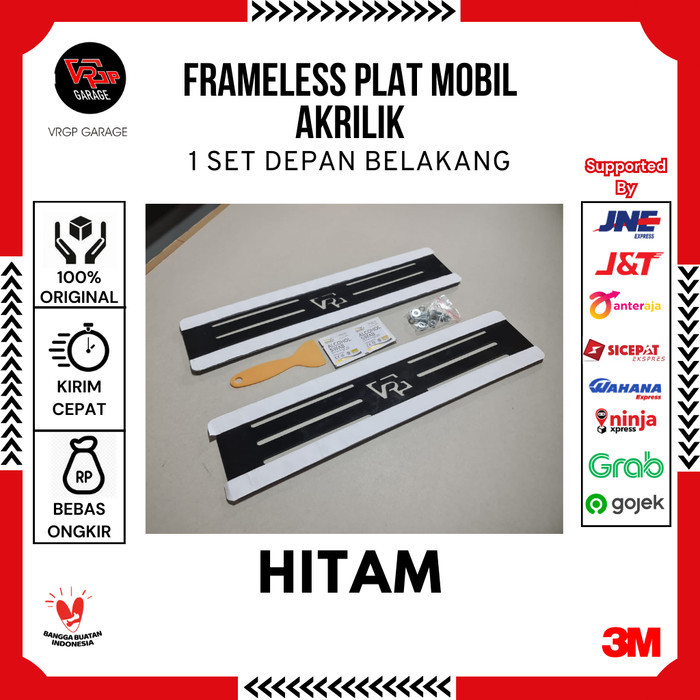 Jual Frameless Plat Mobil Clean Look/ Universal Semua Mobil | Shopee ...