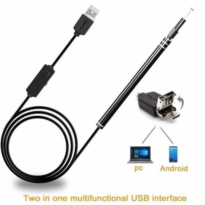Jual Cek Kebersihan Telinga - Usb Micro Otoscope Ear Stick Camera ...