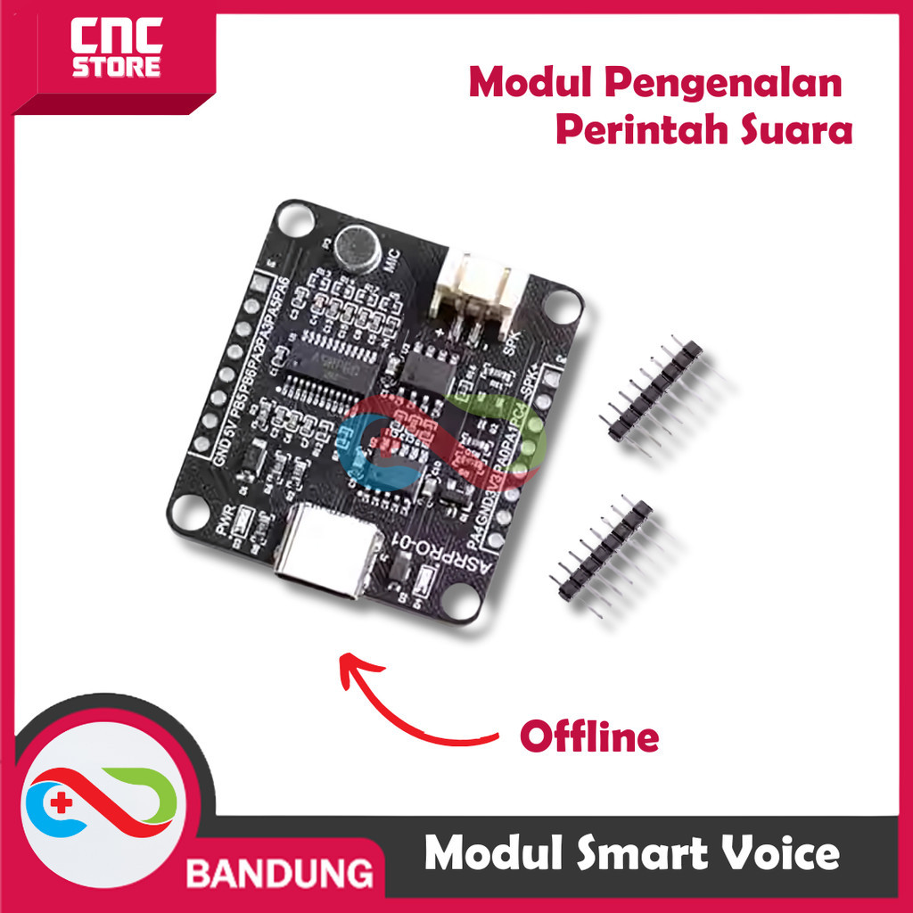 Jual MODUL SMART VOICE RECOGNITION ASR-PRO DIY OFFLINE AI PENGENALAN ...