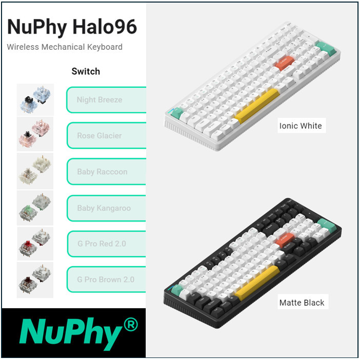 Jual Nuphy Halo 96 Wireless Mechanical Keyboard - 2.4GHz, Bluetooth ...