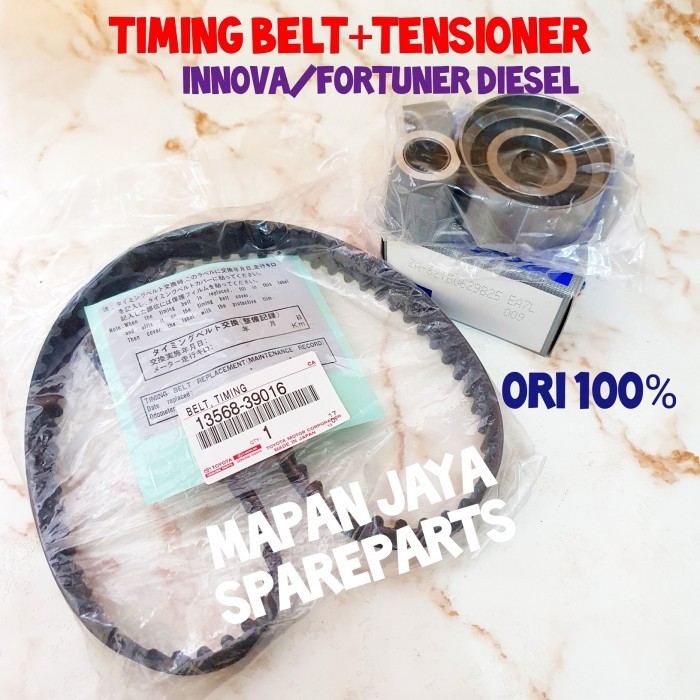 Jual Timing Belt Innova Fortuner Diesel ORIGINAL TOYOTA Plus Tensioner ...