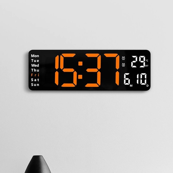 Jual Triple W Jam Dinding Digital Smart Alarm LED Digital Clock ...