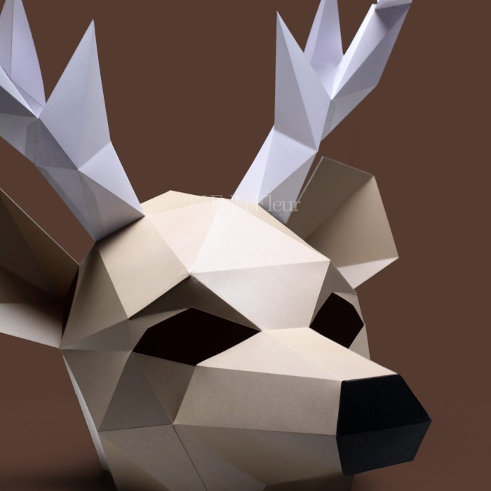 Jual Papercraft Topeng Rusa Deer Mask 3D Unik Acara Pesta Ulang Tahun ...