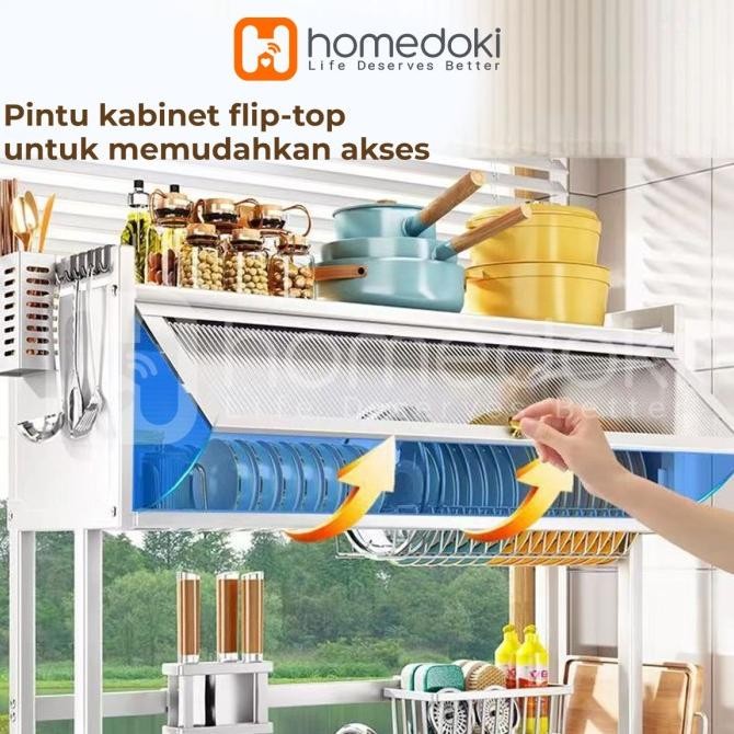 Jual Homedoki Rak piring wastafel / rak wastafel dapur / rak di atas ...