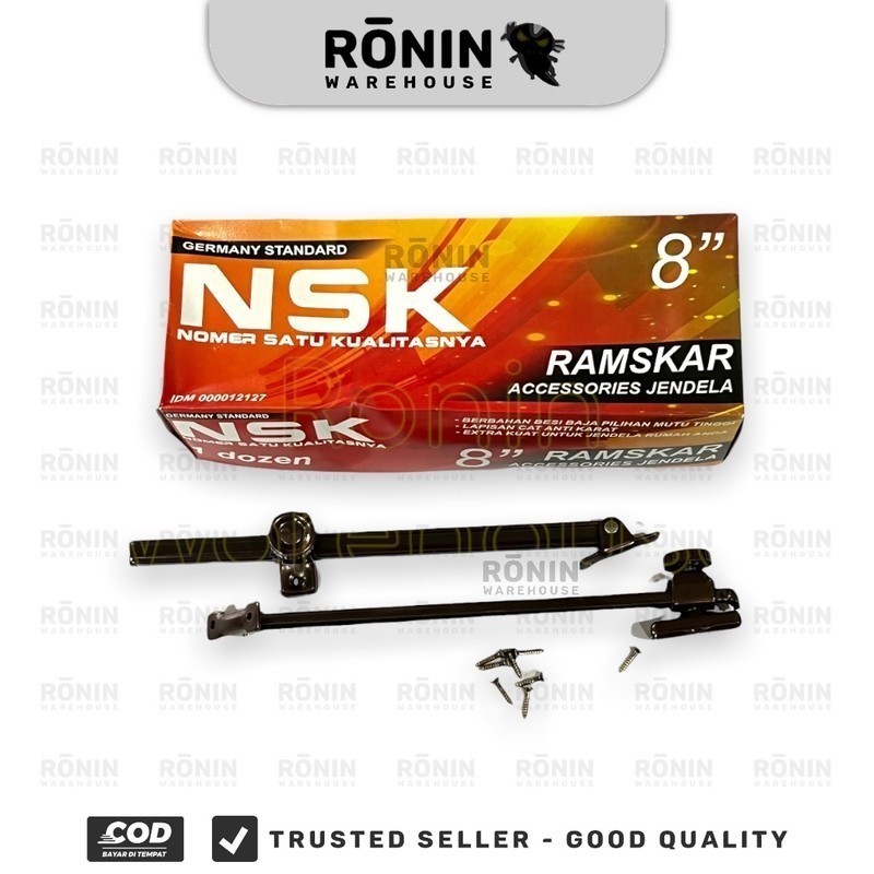 Jual [2 pcs] NSK Lamskar Putar Ramskar Hak Angin Penahan Jendela 8inch ...
