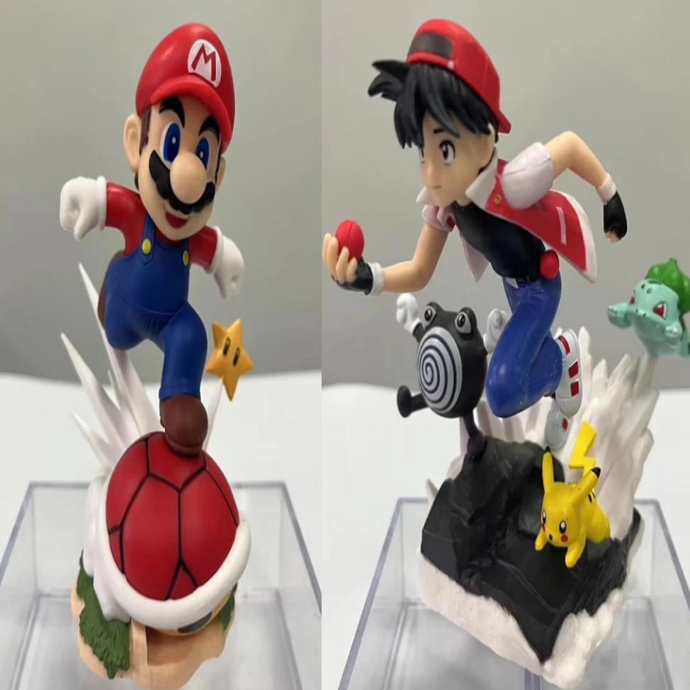 Jual Pokemon Ash Ketchum Super Mario Running Style Action Figure Toys ...