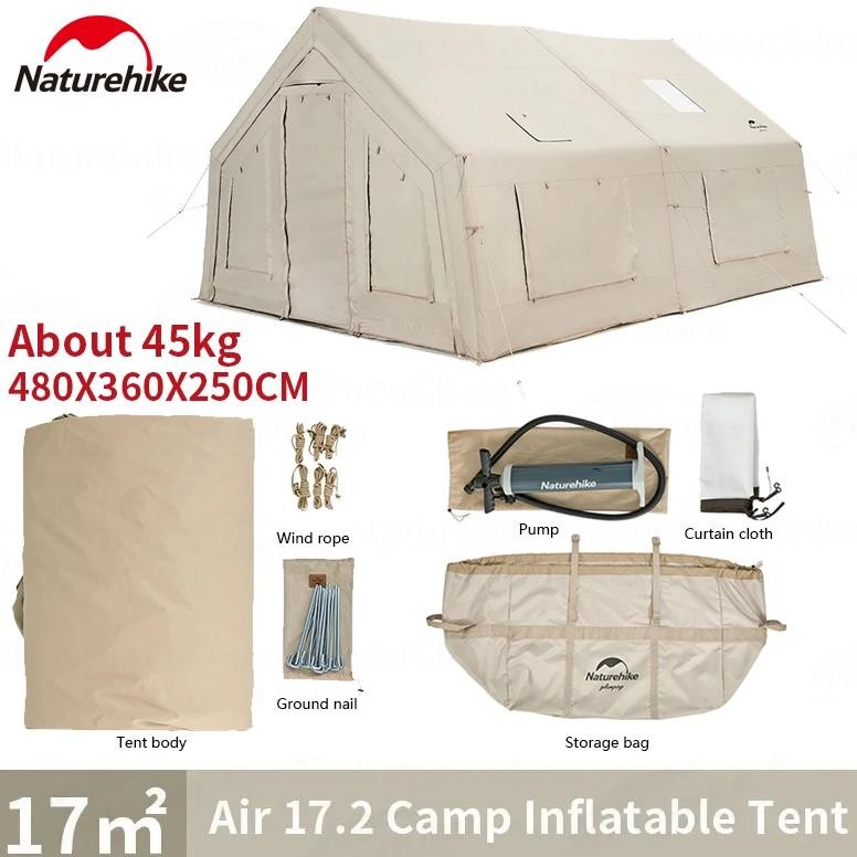 Jual naturehike air 17.2 glamping inflatable tent luxury waterproof ...