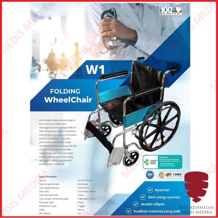 Jual Kursi Roda Standar W1 Velg Racing Alat Bantu Jalan Gerak Stainless ...
