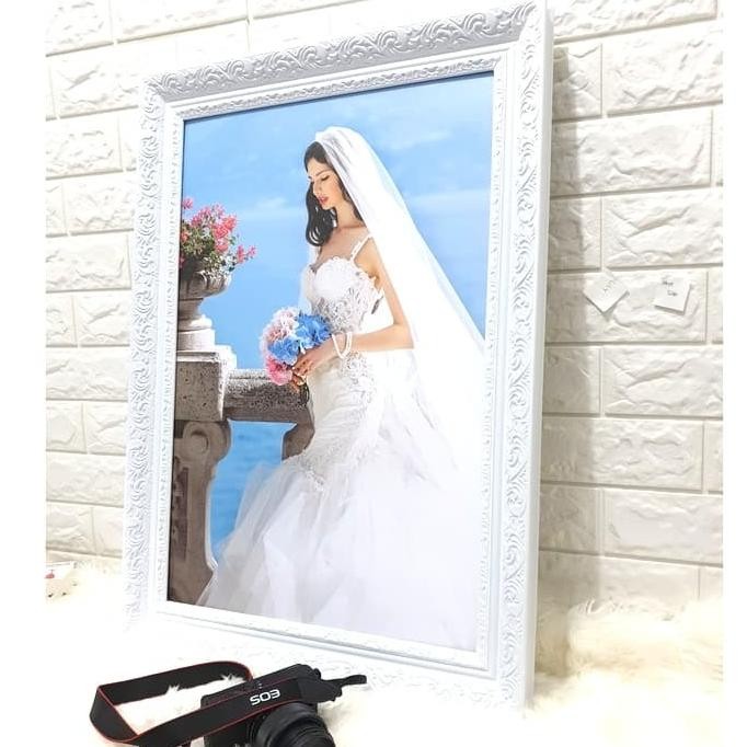 Jual CETAK FOTO 16RP+ FRAME UKIR LEBAR 5.5 CM TANPA KACA FOTO LAMINASI ...
