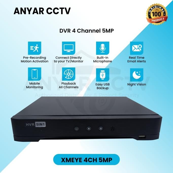 Jual HARGA DISC - DVR XMEYE 4CH 4 Channel 5MP Support Audio all channel ...
