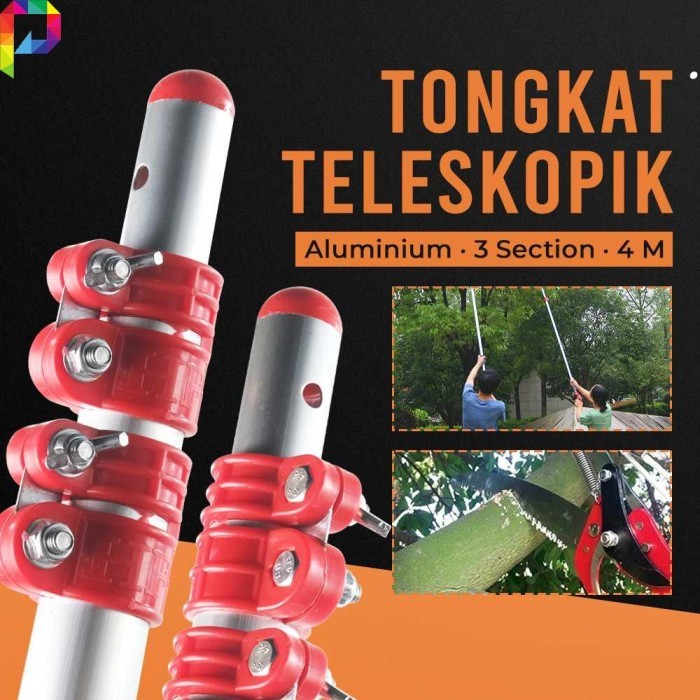 Jual Tiang Tongkat Galah Jolok Teleskopik Gergaji Dahan Tinggi Gunting ...