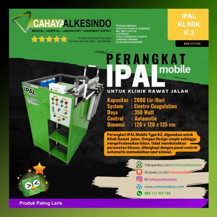 Jual IPAL Portable Mesin Pengolahan Limbah Klinik Rawat Inap Type K2 ...