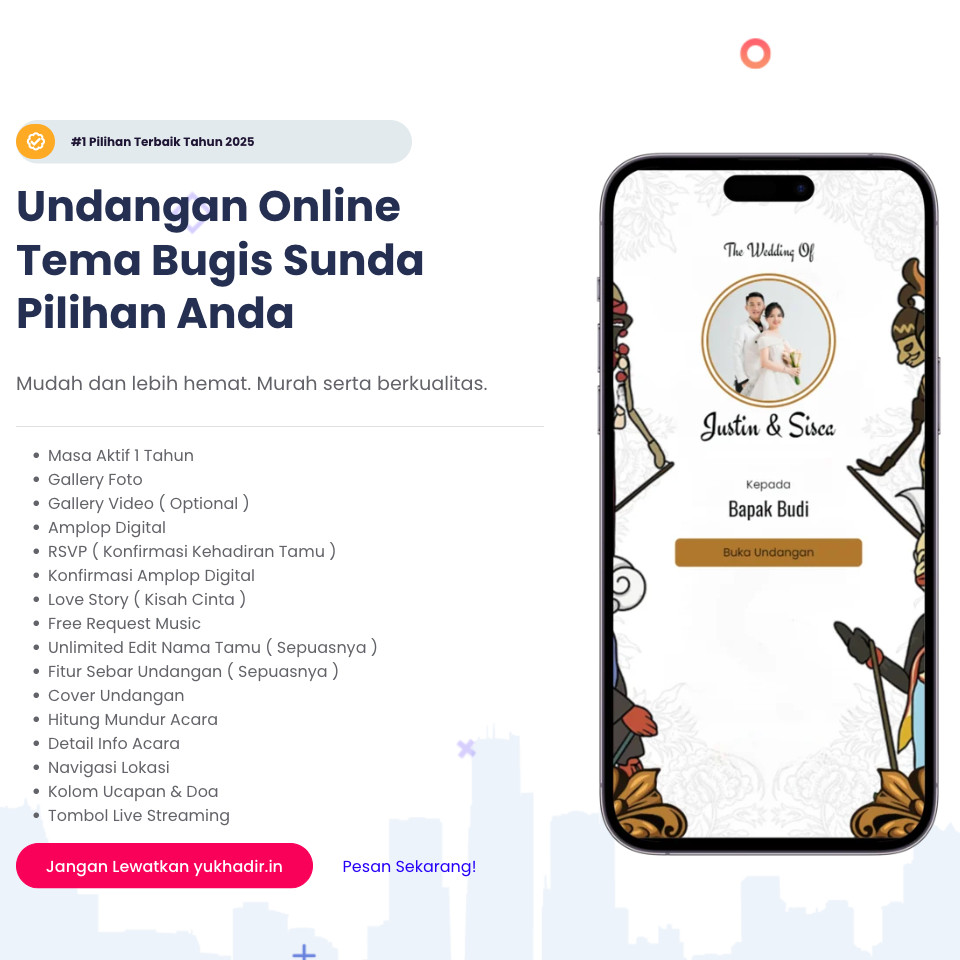 Jual Undangan Online Murah Cepat Berkualitas Tema Bugis-Sunda | Shopee ...