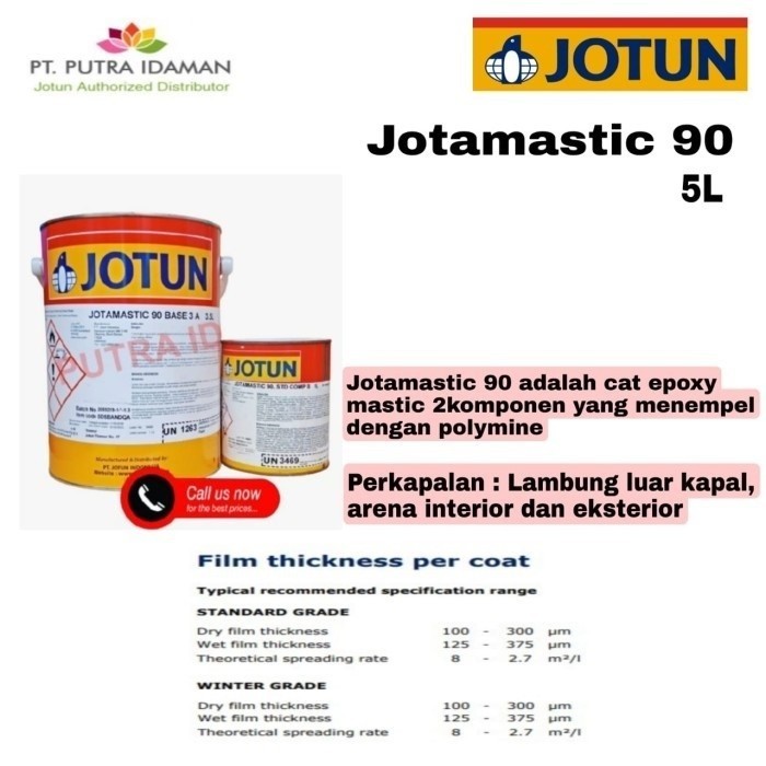 Jual JOTUN CAT EPOXY / JOTAMASTIC 90 RAL3001 5 LTR / 2 KOMPONEN / CAT ...