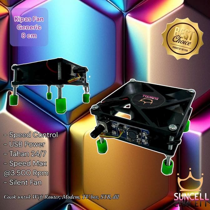 Jual Kipas Fan Usb 8 Cm Untuk Wifi Router / Stb Tahan 24 Jam Non Stop ...