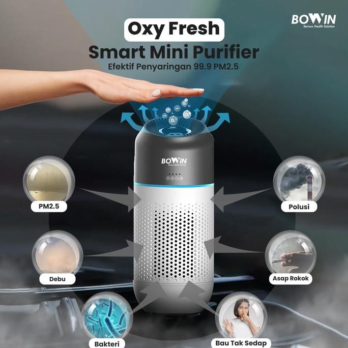 Jual Bowin Air Purifier Oxy Mini (3In1 True Hepa & Anion Filter ...