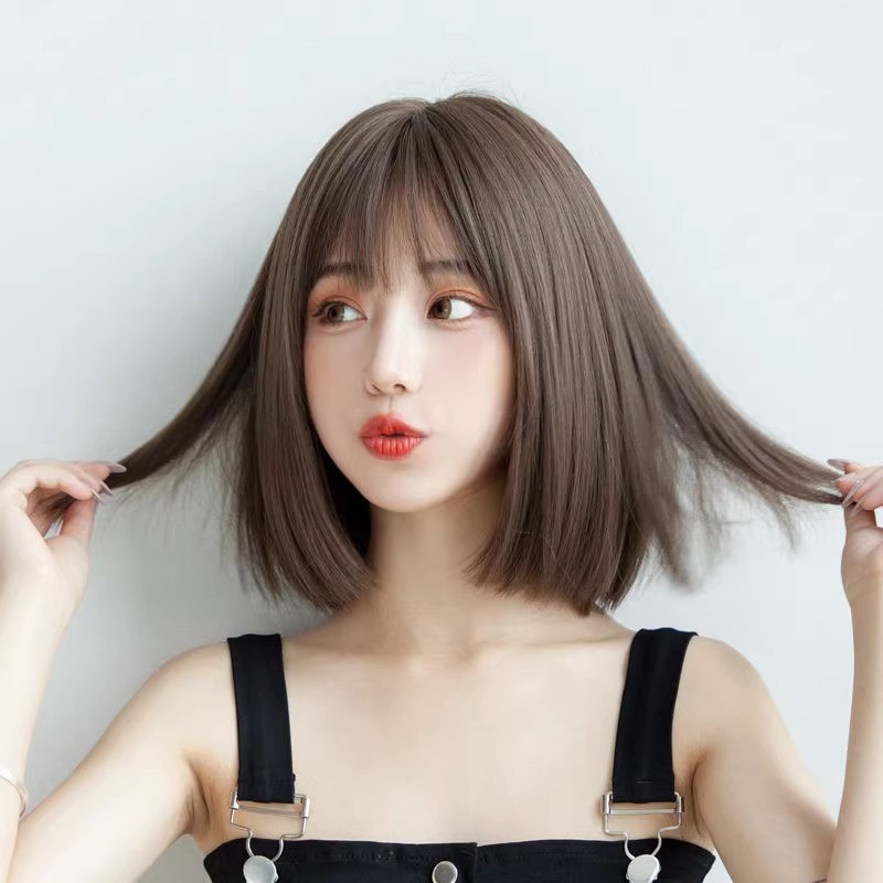 Jual Rambut Pendek Wanita WigBoboBobhaircut Wig Kepala Penuh Realistis ...