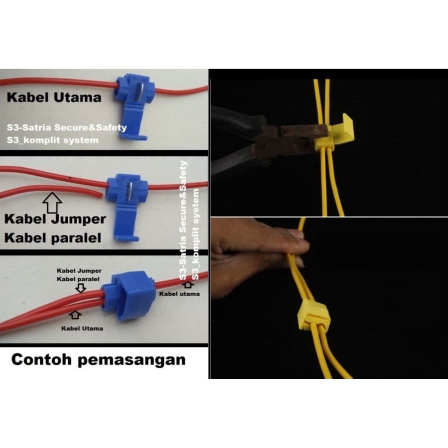 Jual Terminal Kuning Scotch Lock Quick Splice Wire Connector sambung ...