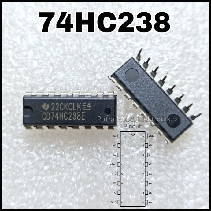 Jual Baru ic TTL 74238 74HC238 Dip 16p CD74HC238E / HD74HC238P ...