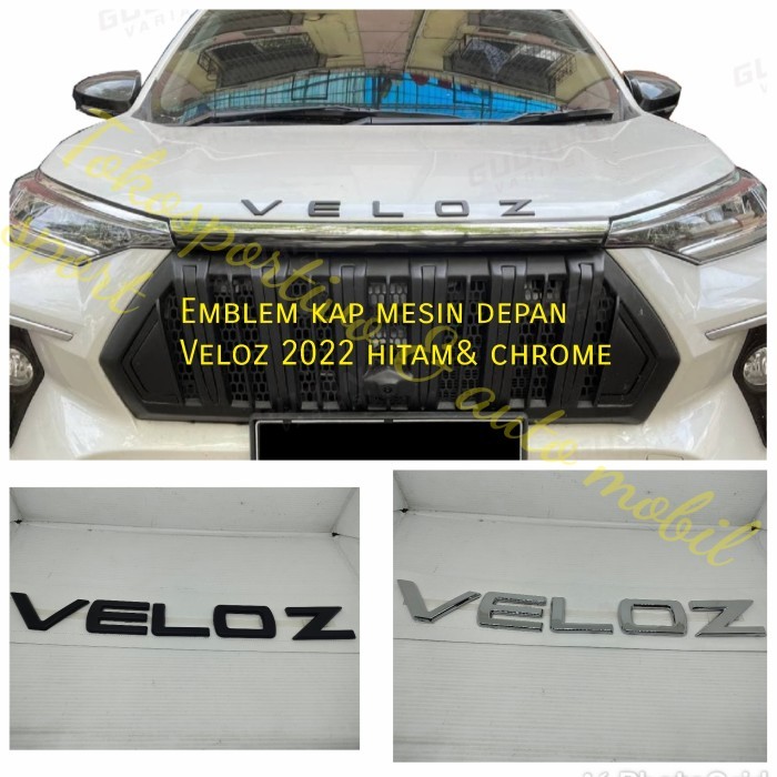 Jual Emblem Logo Lambang kap mesin Depan Toyota Veloz 2022 hitam chrome ...