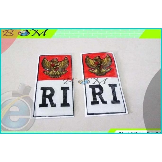Jual emblem logo lambang tulisan ri merah putih burung garuda timbul ...