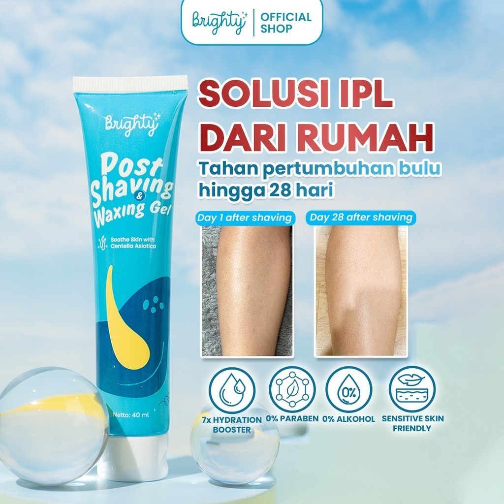 Jual Brighty Post Shaving & Waxing Gel Penghambat pertumbuhan bulu Gel