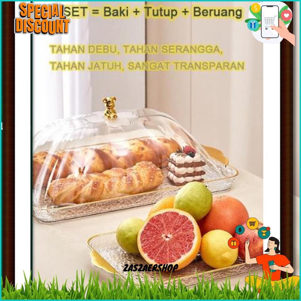 Jual Liifung - One Set Kotak Roti Dan Kue Tempat Penyimpanan Roti Wadah ...