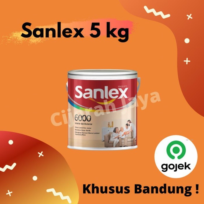 Jual Cat Tembok Sanlex 6000 5Kg Wall Paint Merk Sanlex Promo | Shopee ...