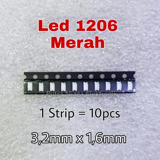 Jual Murah LED 1206 SMD Merah / Red 3,2mm x 1,6mm per Strip putr4n ...