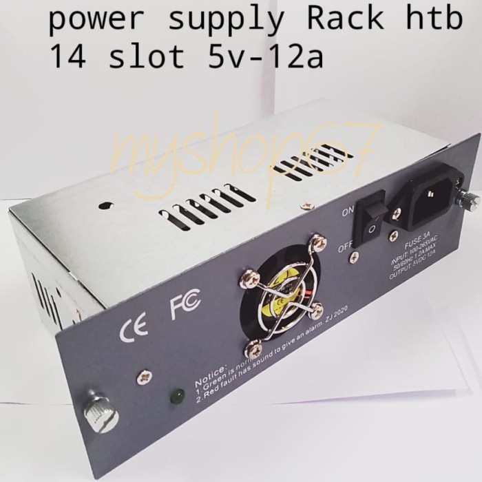 Jual Power Supply Rack HTB 5V-12A 14 slot /Adaptor Rack HTB 5V - 12A ...